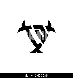 ID Monogram logo letter with triangle shield and circle shape style design on isolated background. Triangle monogram logo, shield monogram logo, trian Stock Vector