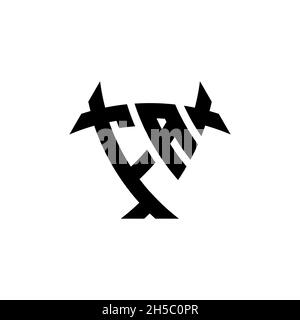 FA Monogram logo letter with triangle shield and circle shape style design on isolated background. Triangle monogram logo, shield monogram logo, trian Stock Vector
