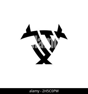 JI Monogram logo letter with triangle shield and circle shape style design on isolated background. Triangle monogram logo, shield monogram logo, trian Stock Vector