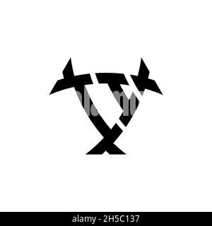 II Monogram logo letter with triangle shield and circle shape style design on isolated background. Triangle monogram logo, shield monogram logo, trian Stock Vector