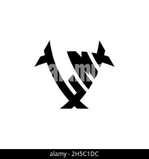 LM Monogram logo letter with triangle shield and circle shape style design on isolated background. Triangle monogram logo, shield monogram logo, trian Stock Vector