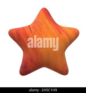 Star Shape Decoration in Orange Red Colors Stock Vector