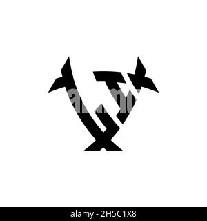 LI Monogram logo letter with triangle shield and circle shape style design on isolated background. Triangle monogram logo, shield monogram logo, trian Stock Vector