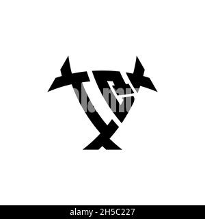 IQ Monogram logo letter with triangle shield and circle shape style design on isolated background. Triangle monogram logo, shield monogram logo, trian Stock Vector
