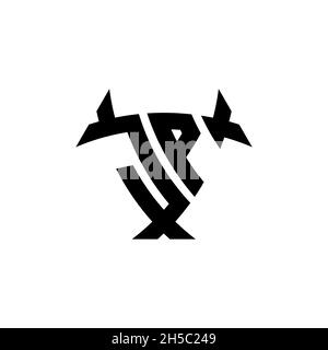 JP Monogram logo letter with triangle shield and circle shape style design on isolated background. Triangle monogram logo, shield monogram logo, trian Stock Vector