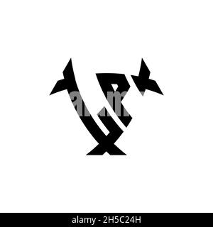 LP Monogram logo letter with triangle shield and circle shape style design on isolated background. Triangle monogram logo, shield monogram logo, trian Stock Vector
