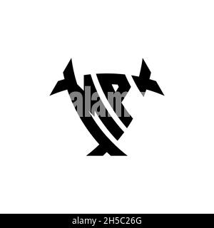 MP Monogram logo letter with triangle shield and circle shape style design on isolated background. Triangle monogram logo, shield monogram logo, trian Stock Vector