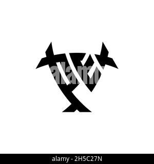 PE Monogram logo letter with triangle shield and circle shape style design on isolated background. Triangle monogram logo, shield monogram logo, trian Stock Vector