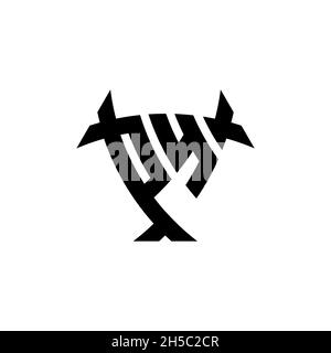 PY Monogram logo letter with triangle shield and circle shape style design on isolated background. Triangle monogram logo, shield monogram logo, trian Stock Vector