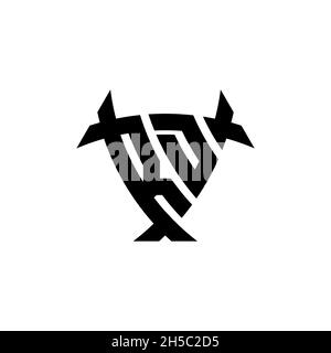 RD Monogram logo letter with triangle shield and circle shape style design on isolated background. Triangle monogram logo, shield monogram logo, trian Stock Vector