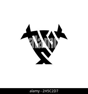 RG Monogram logo letter with triangle shield and circle shape style design on isolated background. Triangle monogram logo, shield monogram logo, trian Stock Vector