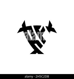 RF Monogram logo letter with triangle shield and circle shape style design on isolated background. Triangle monogram logo, shield monogram logo, trian Stock Vector