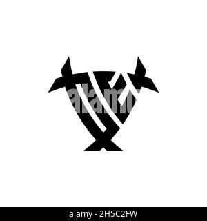 OE Monogram logo letter with triangle shield and circle shape style design on isolated background. Triangle monogram logo, shield monogram logo, trian Stock Vector