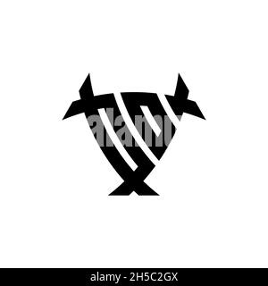 OO Monogram logo letter with triangle shield and circle shape style design on isolated background. Triangle monogram logo, shield monogram logo, trian Stock Vector