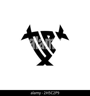 OP Monogram logo letter with triangle shield and circle shape style design on isolated background. Triangle monogram logo, shield monogram logo, trian Stock Vector