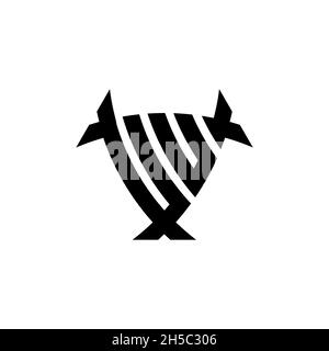 UU Monogram logo letter with triangle shield and circle shape style design on isolated background. Triangle monogram logo, shield monogram logo, trian Stock Vector