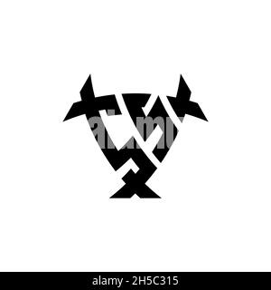 SS Monogram logo letter with triangle shield and circle shape style design on isolated background. Triangle monogram logo, shield monogram logo, trian Stock Vector