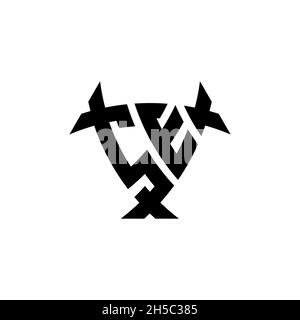 SE Monogram logo letter with triangle shield and circle shape style design on isolated background. Triangle monogram logo, shield monogram logo, trian Stock Vector