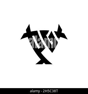 PG Monogram logo letter with triangle shield and circle shape style design on isolated background. Triangle monogram logo, shield monogram logo, trian Stock Vector