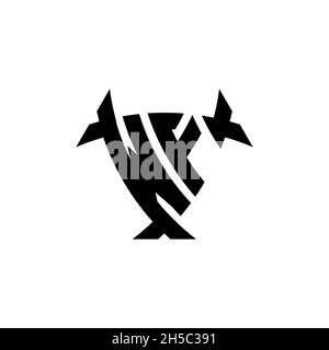 WF Monogram logo letter with triangle shield and circle shape style design on isolated background. Triangle monogram logo, shield monogram logo, trian Stock Vector