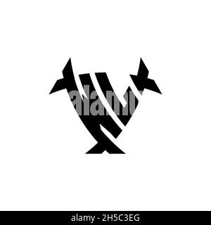 WL Monogram logo letter with triangle shield and circle shape style design on isolated background. Triangle monogram logo, shield monogram logo, trian Stock Vector