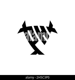 PH Monogram logo letter with triangle shield and circle shape style design on isolated background. Triangle monogram logo, shield monogram logo, trian Stock Vector