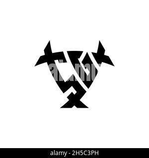 SG Monogram logo letter with triangle shield and circle shape style design on isolated background. Triangle monogram logo, shield monogram logo, trian Stock Vector