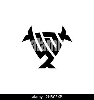 YD Monogram logo letter with triangle shield and circle shape style design on isolated background. Triangle monogram logo, shield monogram logo, trian Stock Vector
