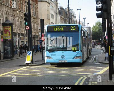 Bendy Bus in Oxford Street -1 Stock Photo