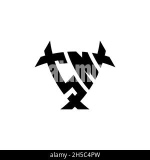 SM Monogram logo letter with triangle shield and circle shape style design on isolated background. Triangle monogram logo, shield monogram logo, trian Stock Vector