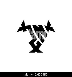 ZN Monogram logo letter with triangle shield and circle shape style design on isolated background. Triangle monogram logo, shield monogram logo, trian Stock Vector