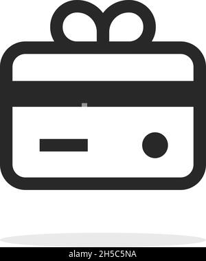 black simple credit card like gift Stock Vector