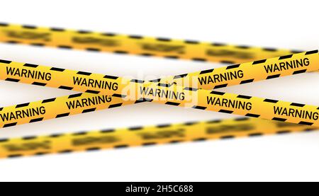 Yellow police line. Crime scene yellow tape. danger tapes. Vector stock illustration. Stock Vector