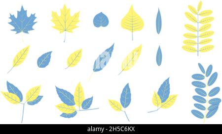 Leaf branch icon. Filled leaf silhouette glyph. Stock Vector
