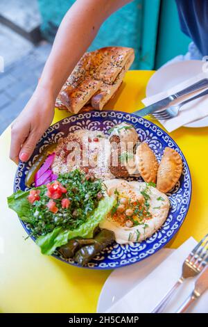 Yalla Yalla Lebanese Restaurant in London, England. Photo: SMP NEWS Stock Photo