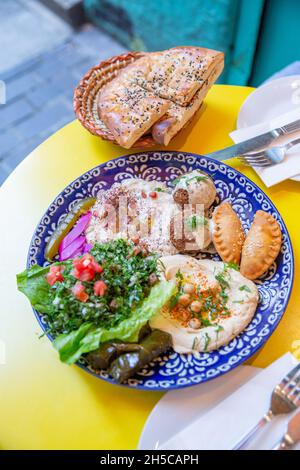 Yalla Yalla Lebanese Restaurant in London, England. Photo: SMP NEWS Stock Photo