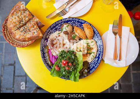 Yalla Yalla Lebanese Restaurant in London, England. Photo: SMP NEWS Stock Photo