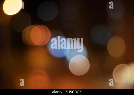 Abstract soft bokeh city lights background Stock Photo
