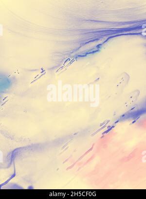 Wedding Card Design. Pink Pastel Fluid Liquid. Stock Photo