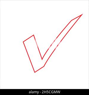 checkmark or confirm icon button. Checkmark icon, vector on white background  Stock Vector