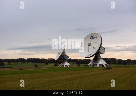 Erdfunkstelle Raisting, Bavaria, Germany Stock Photo