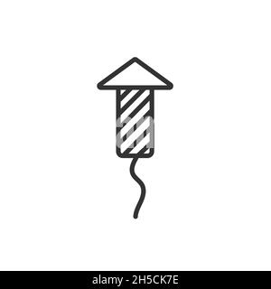 Fireworks firecracker icon. Celebration symbol. Stock vector illustration isolated Stock Vector
