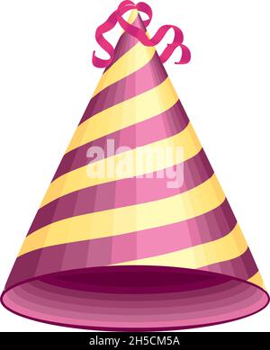 birthday hat icon over white Stock Vector