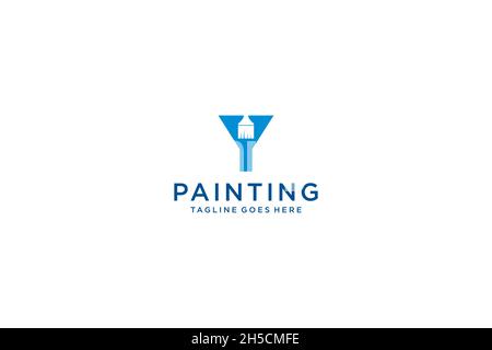 Letter Y for paint logo, paint services logo, paint logo Stock Vector