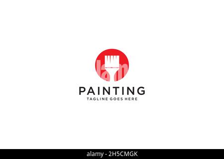 Letter O for paint logo, paint services logo, paint logo Stock Vector