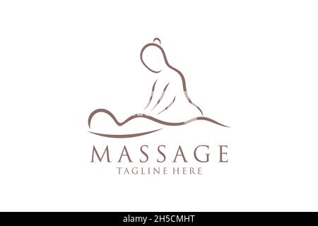 Body massage logo, Body Spa Centre icon, massage parlour, spa, relax, rejenuvate, essential oil, white background, vector Stock Vector