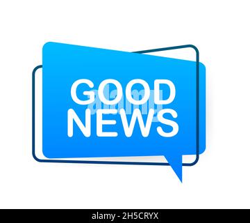 Megaphone with good news. Megaphone banner. Web design. Vector stock illustration Stock Vector