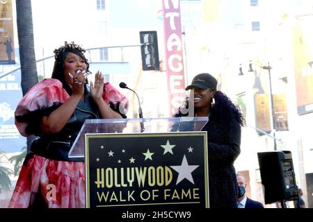 LOS ANGELES - NOV 8:  Lizzo at the Missy Elliott Star Ceremony on the Hollywood Walk of Fame on November 8, 2021 in Los Angeles, CA Stock Photo