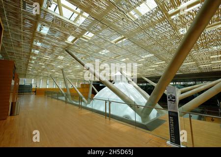 Padang Atrium Of National Gallery Singapore, With Linear Draped Canopy ...