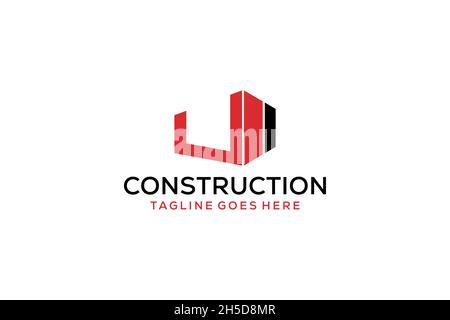 Letter U for Real Estate Remodeling Logo. Construction Architecture Building Logo Design Template. Stock Vector